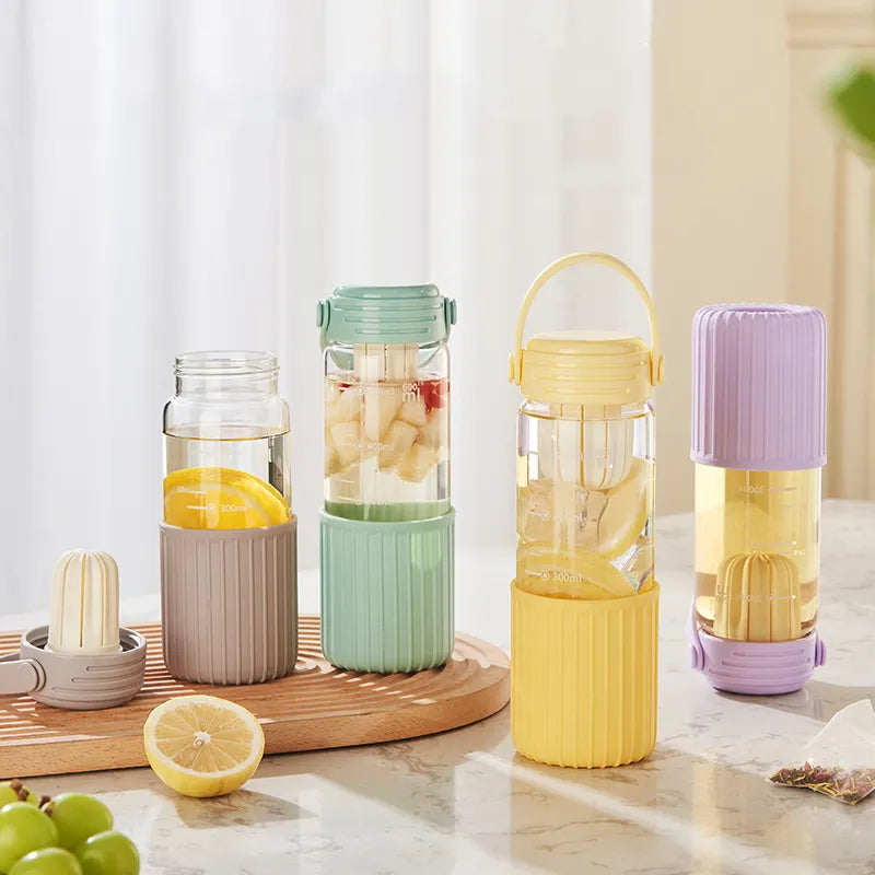 Personalized Infuser Glass Bottle With Sleeve - COD Not Applicable