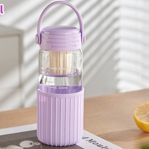 Personalized Infuser Glass Bottle With Sleeve - COD Not Applicable