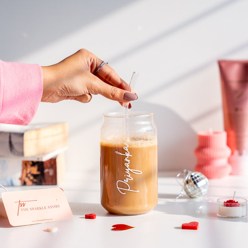 Personalized Can Glass Tumbler - Galentine Gang - COD Not Applicable