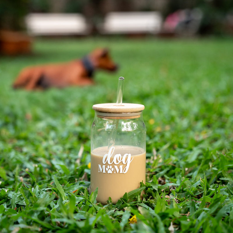 Can Glass Tumbler - Dog Mom