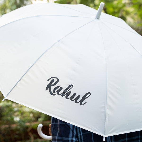 Personalized Large Translucent Umbrella - White - COD Not Applicable