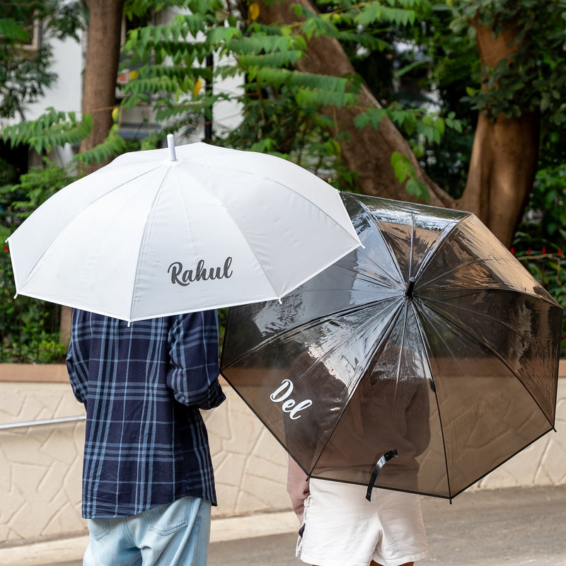 Personalized Large Translucent Umbrella - White - COD Not Applicable