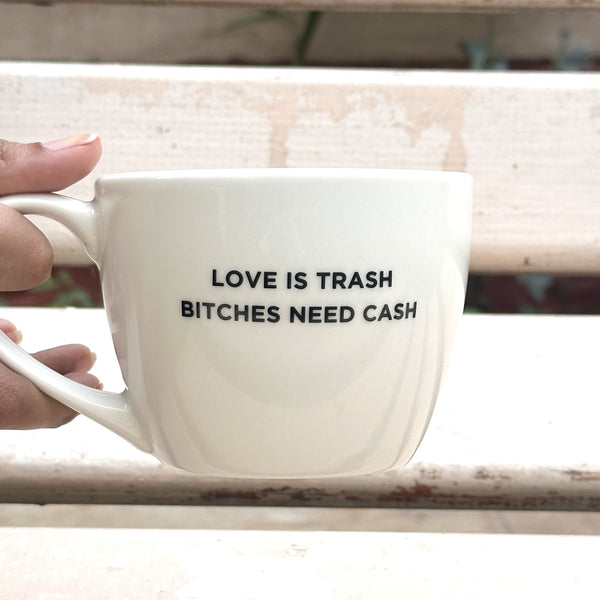 Large Ceramic Mug - Cash Over Love