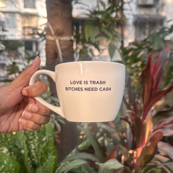 Large Ceramic Mug - Cash Over Love