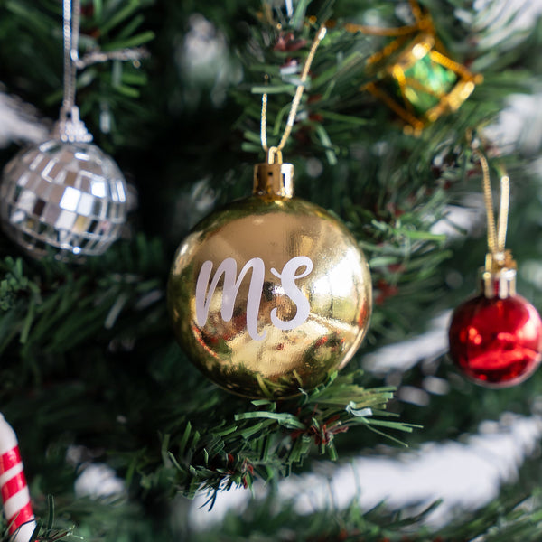 Personalized Mini Xmas Bauble - Single