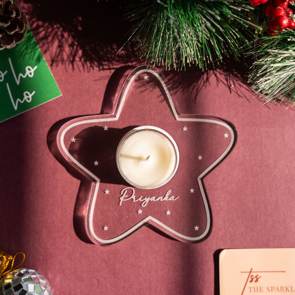 Personalized Star Candle Holder - COD Not Applicable