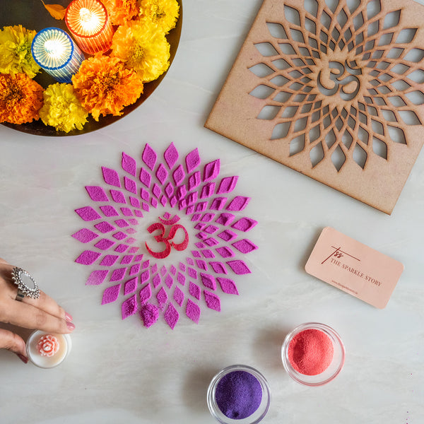 Rangoli Stencil - Set of 6 - Petal Pattern