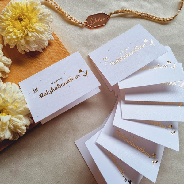 Luxury Gold Foil Greeting Card - Happy Raksha Bandhan